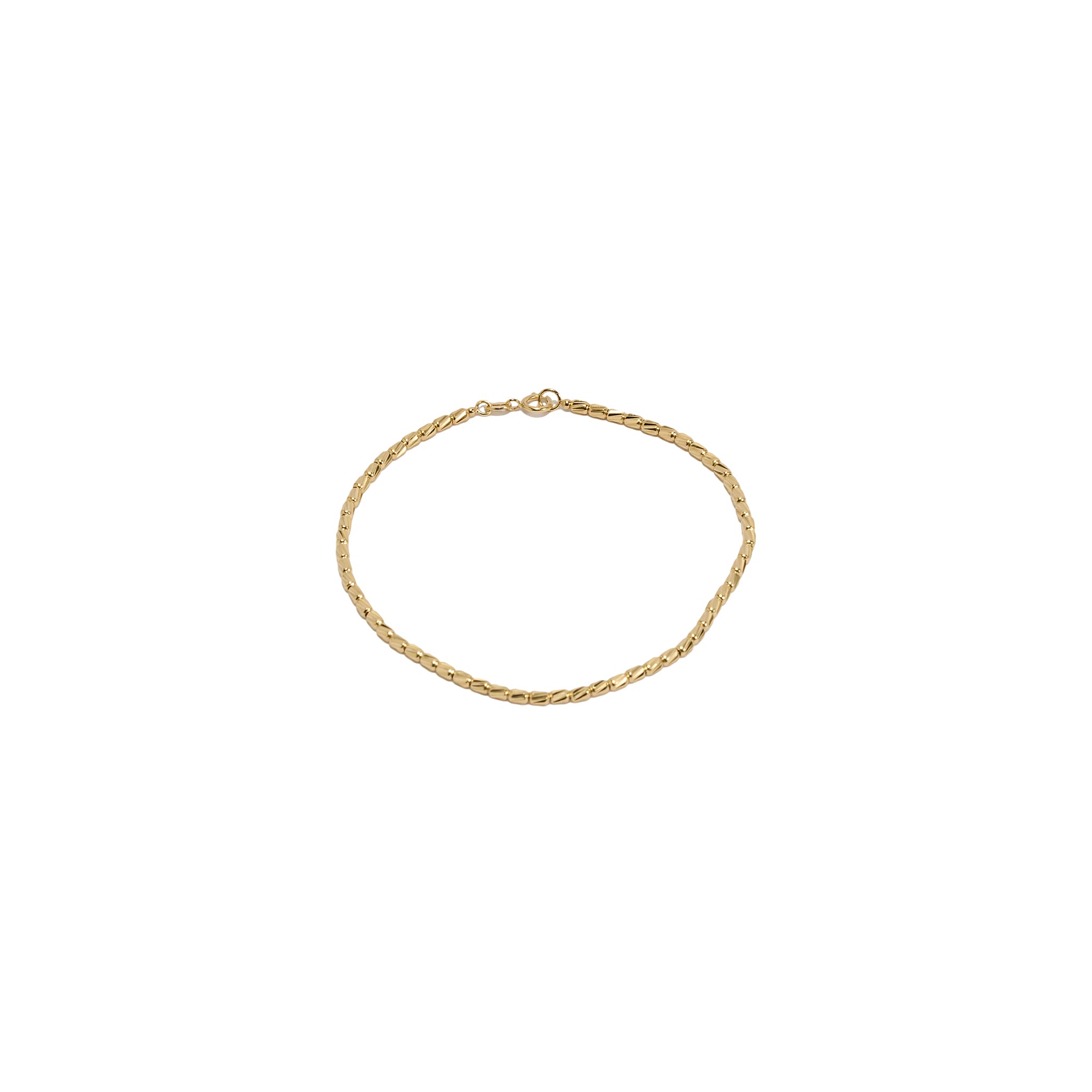 gold bead bracelet 18 karat gold