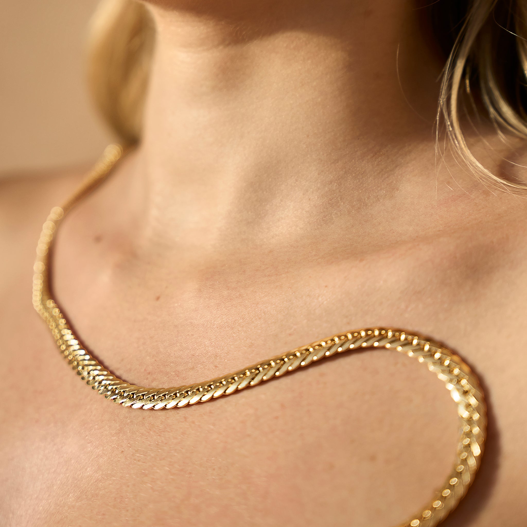 Cobra Chain Necklace - Abra Jewellery - necklace