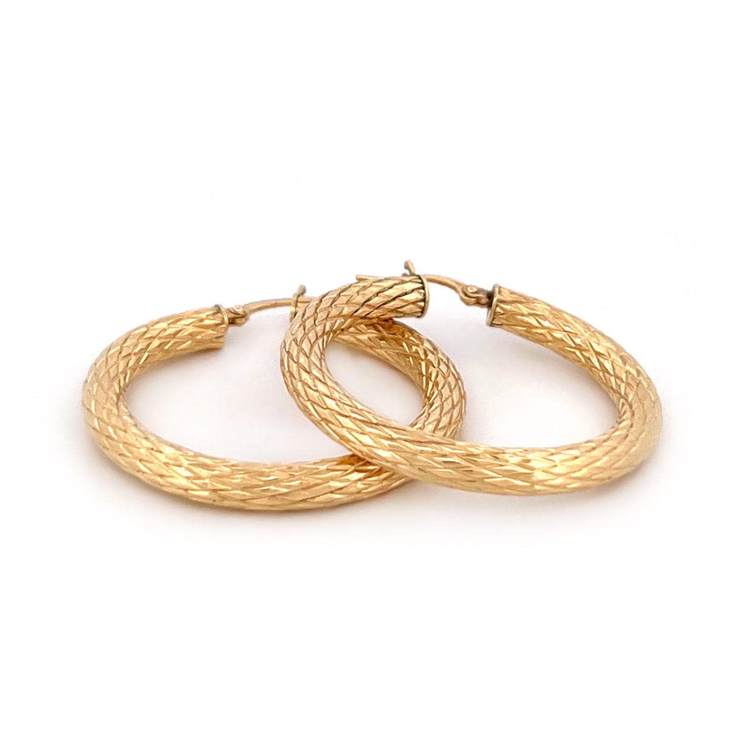 Scaletta Hoop Earrings - Abra Jewellery - earrings