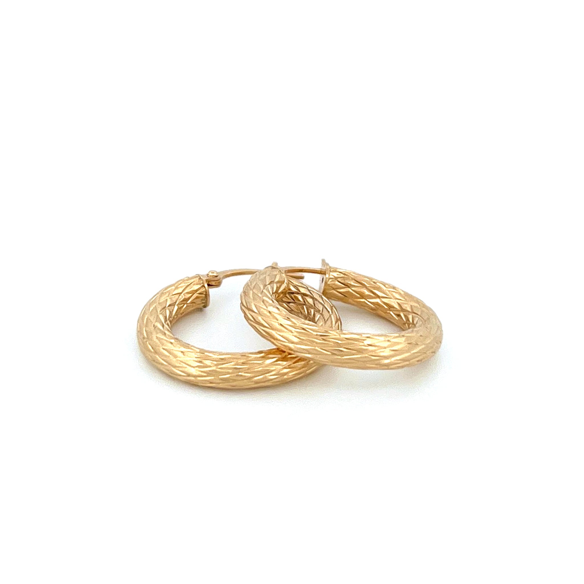 Scaletta Mini Hoop Earrings - Abra Jewellery - earrings