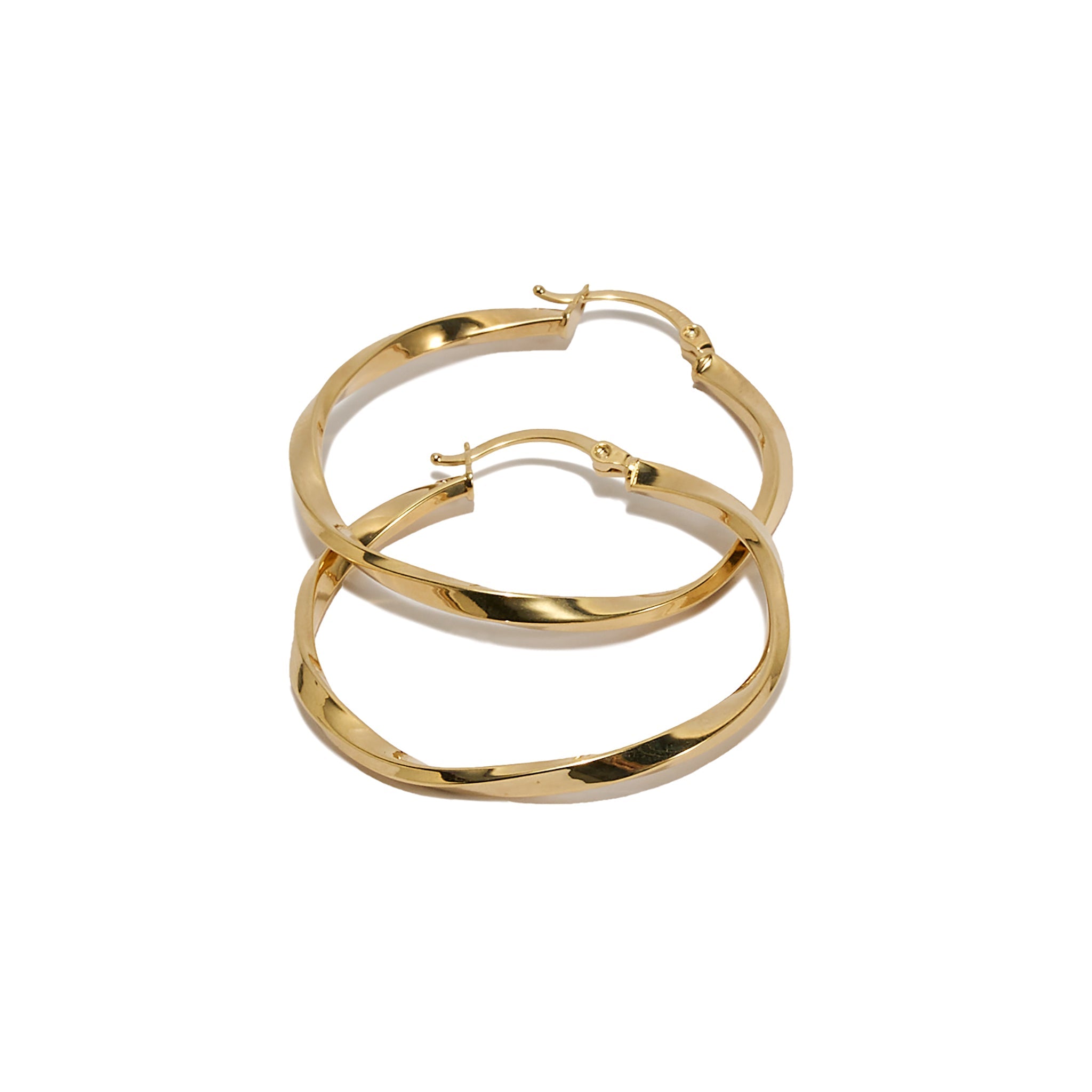 Twisted Hoop Earrings - Abra Jewellery -